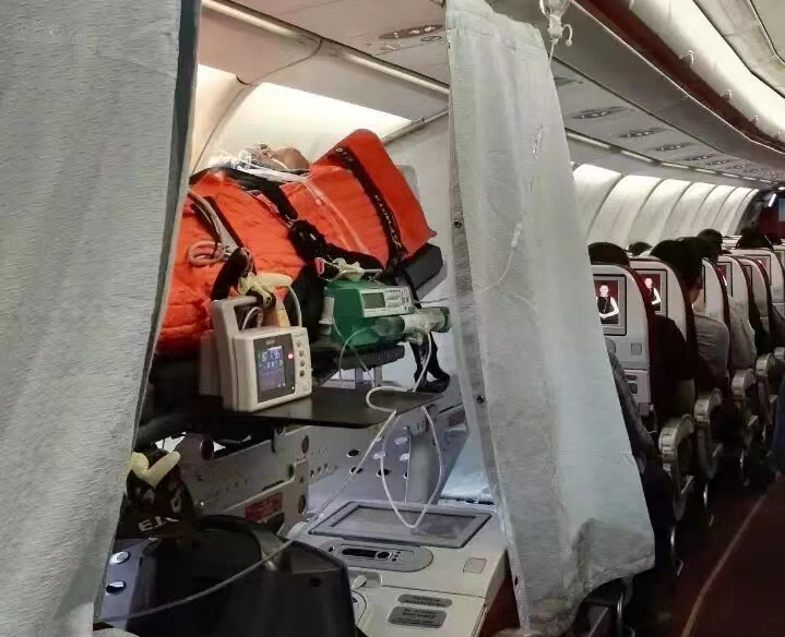 海城市跨国医疗包机、航空担架